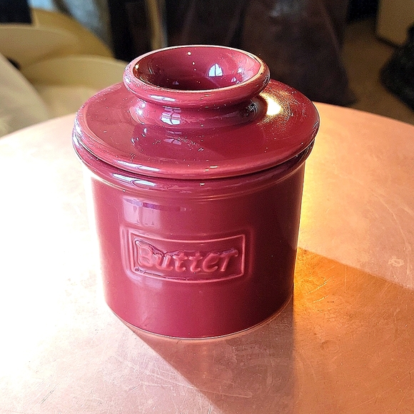 L. Tremain Other - L.Tremain Maroon Butterbell Butter dish